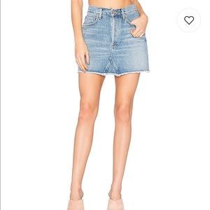 AGOLDE Quinn Hi Rise Mini Skirt in Devotee Wash